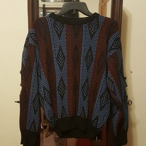 🌻2/$20 Vintage maroon and blue men's sweater
